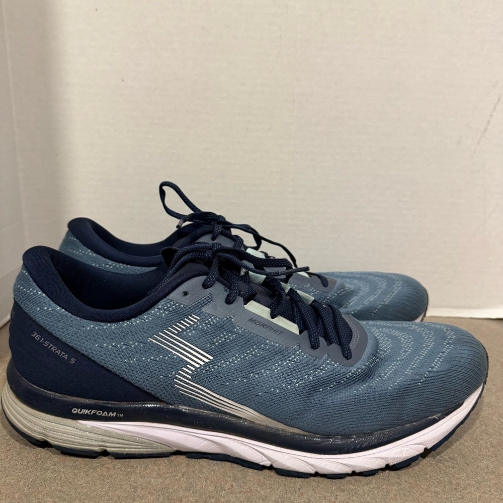 361 Degrees Men’s Strata 5 Blue Long Distance Stability Running Shoes Size 13